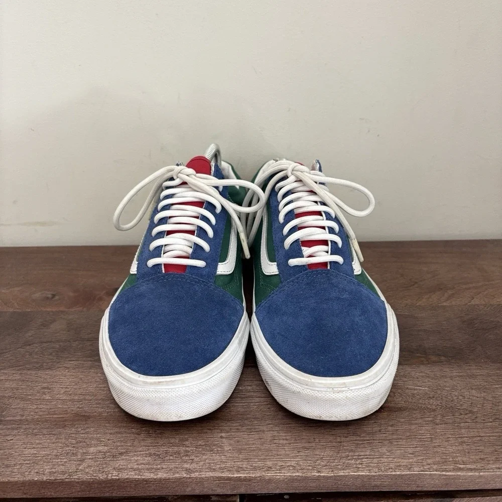 Vans Old Skool Yacht Club Shoes Blue Green‎ Yellow Retro Suede Skater Men 10